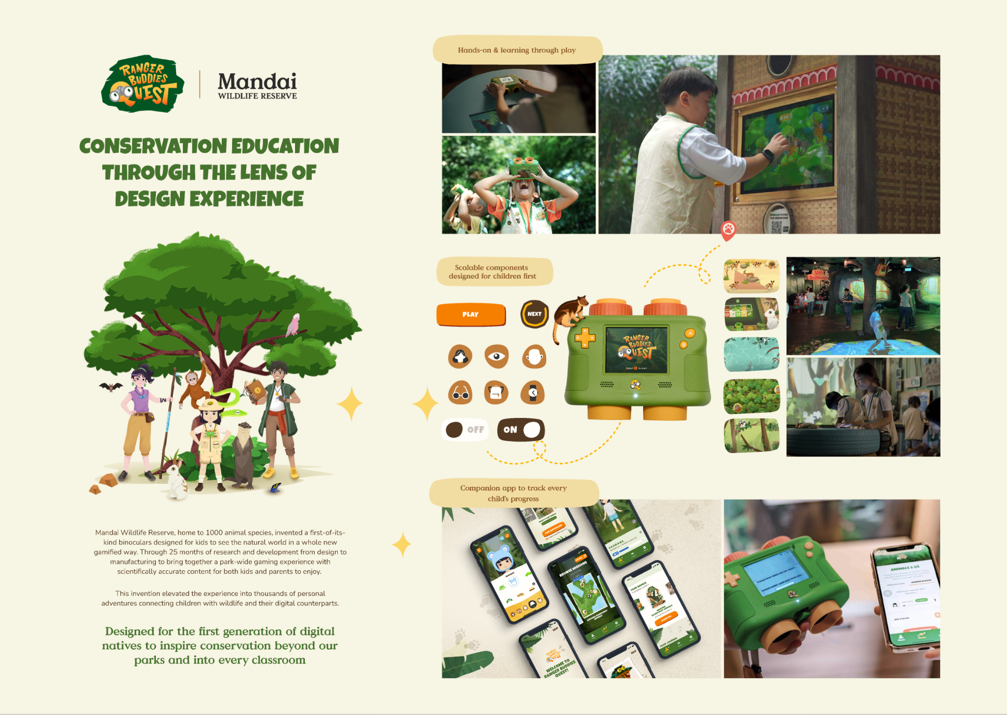 Ranger Buddies Quest app screens